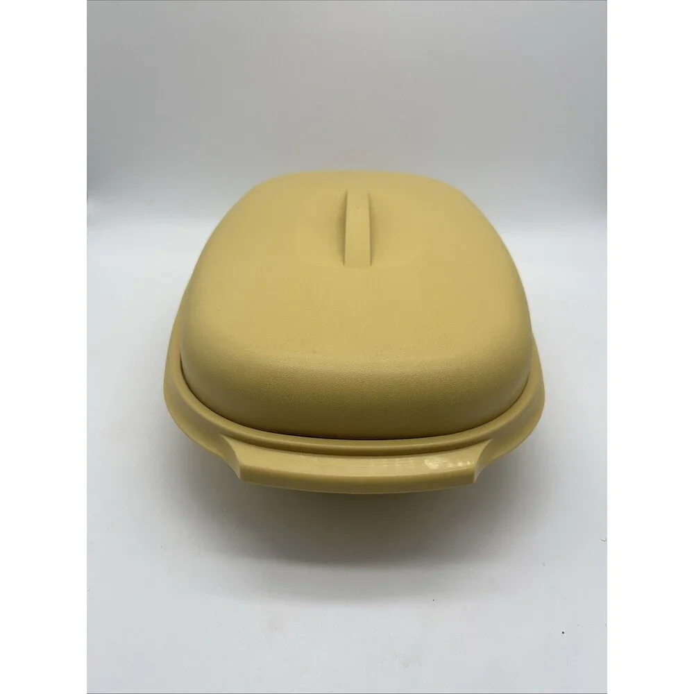 Tupperware Microwave Vegetable Steamer Harvest Gold 1273-5/1274-1/1275-4, 4 Set